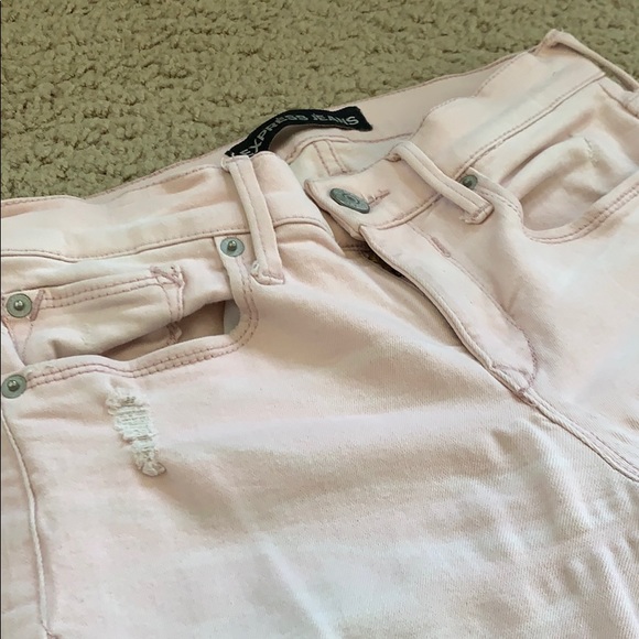 EXPRESS SOFT PINK JEANS SZ. 0 - Picture 5 of 8